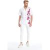 imageHawaii Hangover Mens Hawaiian Aloha Premium Cotton Shirt Orchid Paradise in NavyWatercolor Orchid