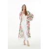 imageMatchable Family Hawaiian Luau Men Women Girl Boy Clothes in Lotus and OrchidWomen Maxi Kimono Cardigan