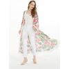 imageMatchable Family Hawaiian Luau Men Women Girl Boy Clothes in Lotus and OrchidWomen Maxi Kimono Cardigan