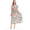 imageMatchable Family Hawaiian Luau Men Women Girl Boy Clothes in Lotus and OrchidWomen Maxi Rahee