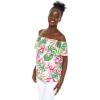 imageMatchable Family Hawaiian Luau Men Women Girl Boy Clothes in Lotus and OrchidWomen Offshoulder Ruffle Top