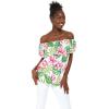 imageMatchable Family Hawaiian Luau Men Women Girl Boy Clothes in Lotus and OrchidWomen Offshoulder Ruffle Top