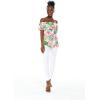 imageMatchable Family Hawaiian Luau Men Women Girl Boy Clothes in Lotus and OrchidWomen Offshoulder Ruffle Top