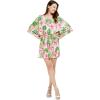 imageMatchable Family Hawaiian Luau Men Women Girl Boy Clothes in Lotus and OrchidWomen Short Poncho