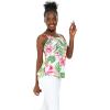 imageMatchable Family Hawaiian Luau Men Women Girl Boy Clothes in Lotus and OrchidWomen Spaghetti Strap Top