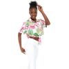 imageMatchable Family Hawaiian Luau Men Women Girl Boy Clothes in Lotus and OrchidWomen Tie Front Shirt