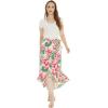 imageMatchable Family Hawaiian Luau Men Women Girl Boy Clothes in Lotus and OrchidWomen Wrap Ruffle Skirt