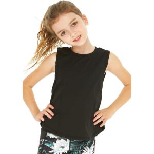 imageGirls Hawaiian Athletic Sportswear Leggings with Pockets in Solid ColorsBlack