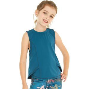 imageGirls Hawaiian Athletic Sportswear Leggings with Pockets in Solid ColorsBlue Green