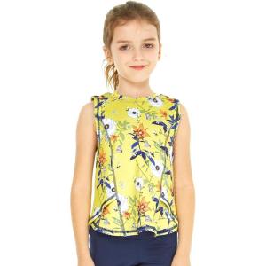 imageGirls Hawaiian Athletic Sportswear Tank Top in Floral PatternsGarden Poppy Yellow
