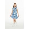 imageGirl Hawaiian Collar Shirt Dress in Classic HibiscusShirt Dress in Classic Hibiscus Blue