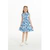 imageGirl Hawaiian Collar Shirt Dress in Classic HibiscusShirt Dress in Classic Hibiscus Blue