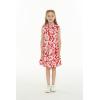 imageGirl Hawaiian Collar Shirt Dress in Classic HibiscusShirt Dress in Classic Hibiscus Red