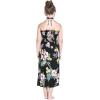 imageGirl Hawaiian Halter Dress in Hibiscus BlackHibiscus Black