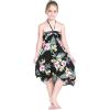 imageGirl Hawaiian Halter Dress in Hibiscus BlackHibiscus Black