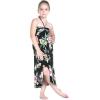 imageGirl Hawaiian Halter Dress in Hibiscus BlackHibiscus Black