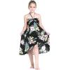 imageGirl Hawaiian Halter Dress in Hibiscus BlackHibiscus Black