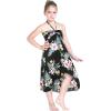 imageGirl Hawaiian Halter Dress in Hibiscus BlackHibiscus Black