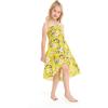 imageGirl Hawaiian Halter Dress in Red SunsetGarden Poppy Yellow
