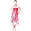 imageGirl Hawaiian Halter Dress in Red SunsetPink Indri