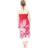 imageGirl Hawaiian Halter Dress in Red SunsetPink Indri