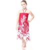 imageGirl Hawaiian Halter Dress in Red SunsetPink Indri