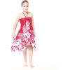 imageGirl Hawaiian Halter Dress in Red SunsetPink Indri