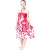 imageGirl Hawaiian Halter Dress in Red SunsetPink Indri