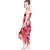 imageGirl Hawaiian Halter Dress in Red SunsetRed Sunset