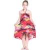 imageGirl Hawaiian Halter Dress in Red SunsetRed Sunset