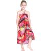 imageGirl Hawaiian Halter Dress in Red SunsetRed Sunset