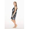imageGirl Hawaiian Round Neck with Ruffle Dress in Day Dream BloomMidnight Bloom