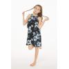 imageGirl Hawaiian Round Neck with Ruffle Dress in Day Dream BloomMidnight Bloom