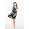 imageGirl Hawaiian Round Neck with Ruffle Dress in Day Dream BloomMidnight Bloom
