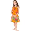 imageGirl Hawaiian Round Neck with Ruffle Dress in Day Dream BloomPretty Tropical Orange