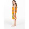 imageGirl Hawaiian Round Neck with Ruffle Dress in Day Dream BloomPretty Tropical Orange