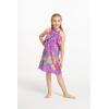 imageGirl Hawaiian Round Neck with Ruffle Dress in Day Dream BloomPretty Tropical Purple