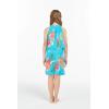 imageGirl Hawaiian Round Neck with Ruffle Dress in Day Dream BloomPretty Tropical Turquoise