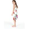imageGirl Hawaiian Round Neck with Ruffle Dress in Day Dream BloomPretty Tropical White