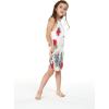 imageGirl Hawaiian Round Neck with Ruffle Dress in Day Dream BloomPretty Tropical White