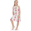 imageGirl Hawaiian Round Neck with Ruffle Dress in Pink Hibiscus VinePink Hibiscus Vine