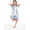 imageGirl Hawaiian Short Sleeve Simple Muumuu Ruffle Dress in Midnight BloomDay Dream Bloom