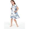imageGirl Hawaiian Short Sleeve Simple Muumuu Ruffle Dress in Midnight BloomDay Dream Bloom