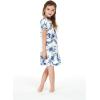 imageGirl Hawaiian Short Sleeve Simple Muumuu Ruffle Dress in Midnight BloomDay Dream Bloom