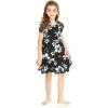 imageGirl Hawaiian Short Sleeve Simple Muumuu Ruffle Dress in Midnight BloomMidnight Bloom