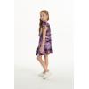 imageGirl Hawaiian Short Sleeve Simple Muumuu Ruffle Dress in Neon SunsetPurple Sunset