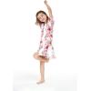 imageGirl Hawaiian Short Sleeve Simple Muumuu Ruffle Dress in Pink Hibiscus Vine BlackPink Hibiscus Vine White