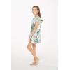 imageGirl Hawaiian Short Sleeve Simple Muumuu Ruffle Dress in Wispy CereusWispy Cereus Light Blue
