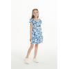 imageGirl Hawaiian Simple Muumuu Dress in Classic HibiscusClassic Hibiscus Blue