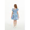 imageGirl Hawaiian Simple Muumuu Dress in Classic HibiscusClassic Hibiscus Blue